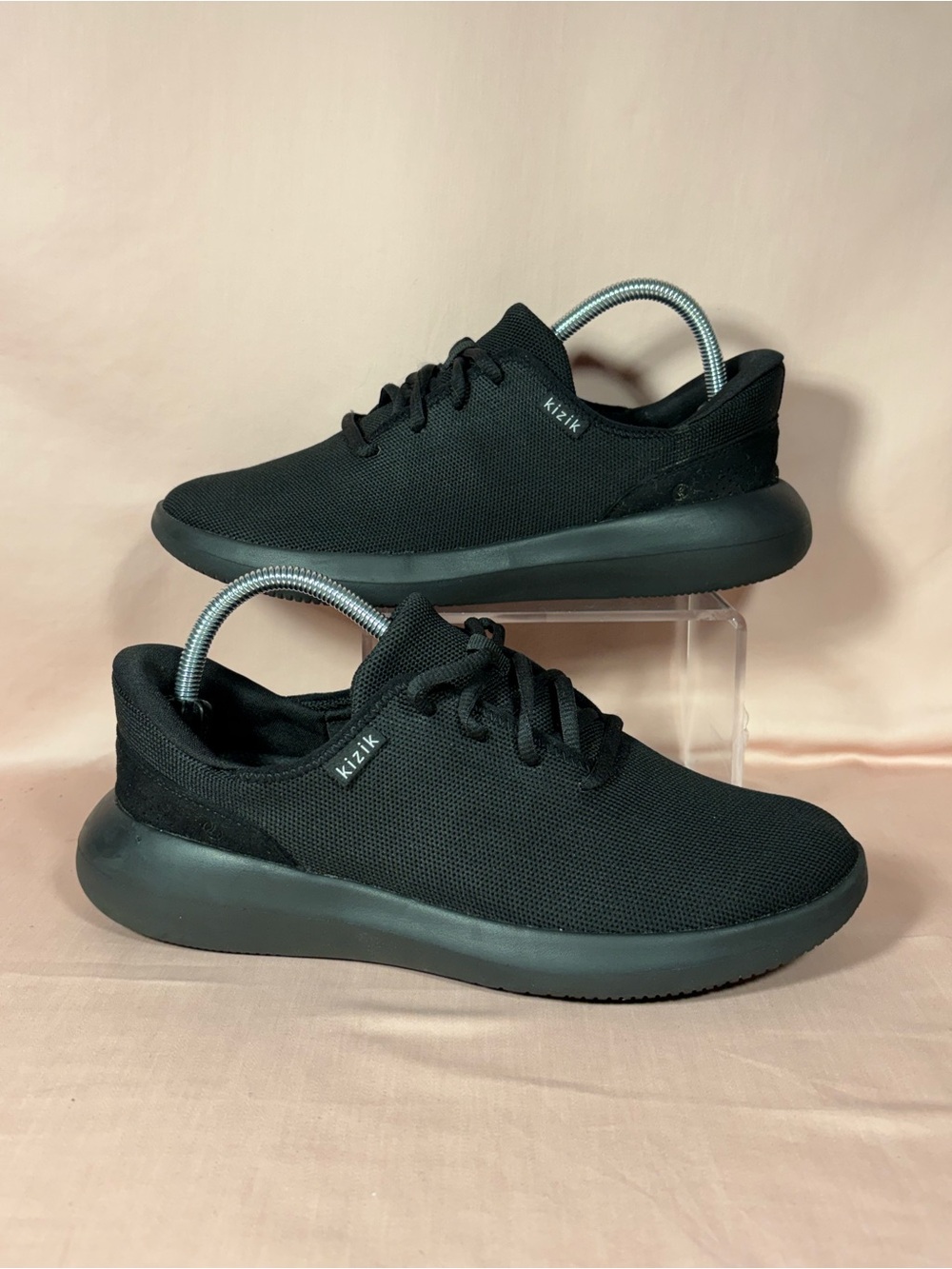 Kizik All Black Madrid Eco Knit Hands Free Sneakers M's 8.5/W's 10